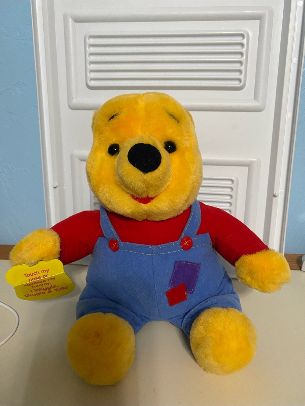 Vintage Winnie The Pooh Red Shirt and Blue Overalls - Kids Toy Talks